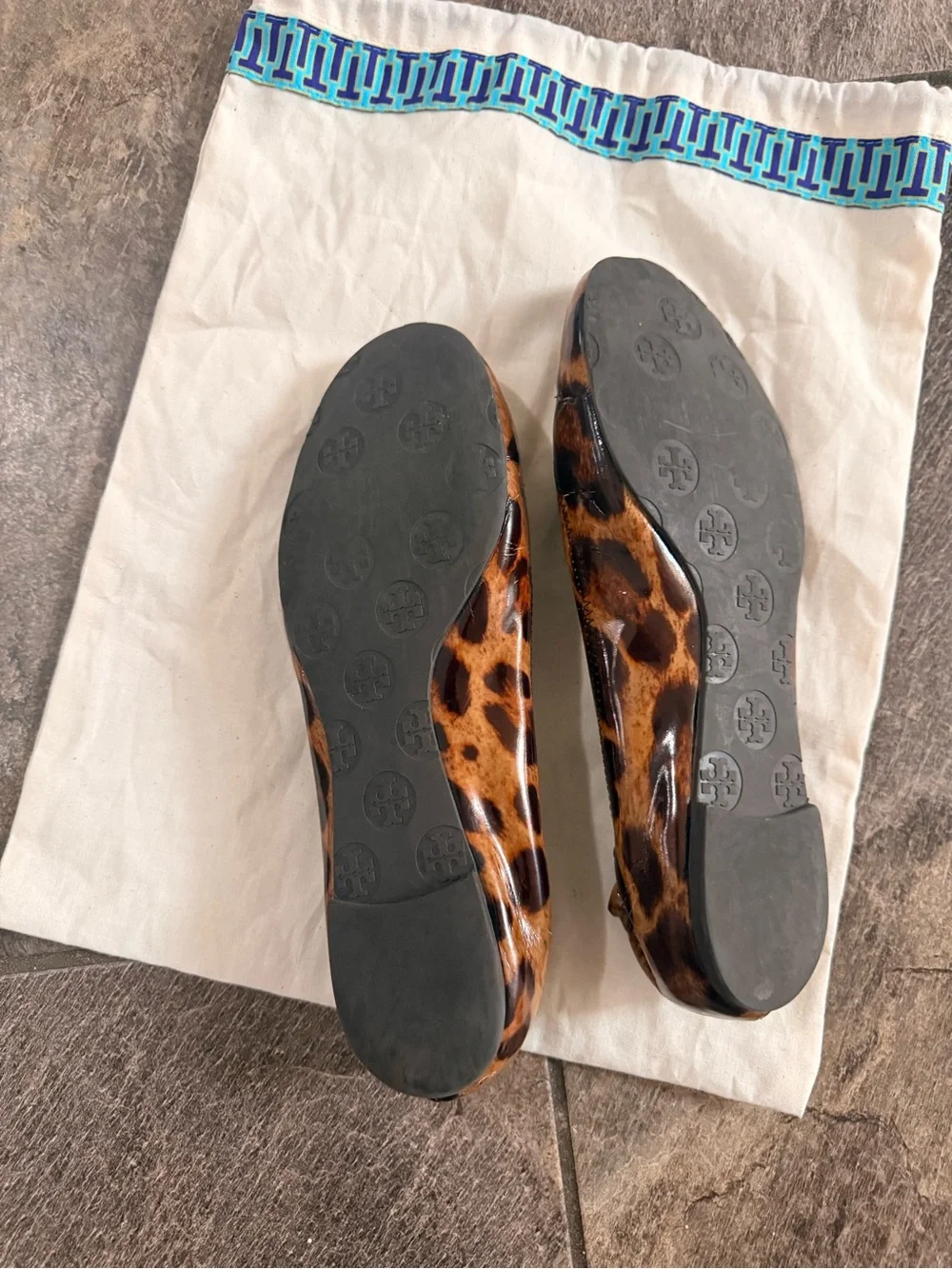 Tory Burch Leopard Reva Flats women’s size 9